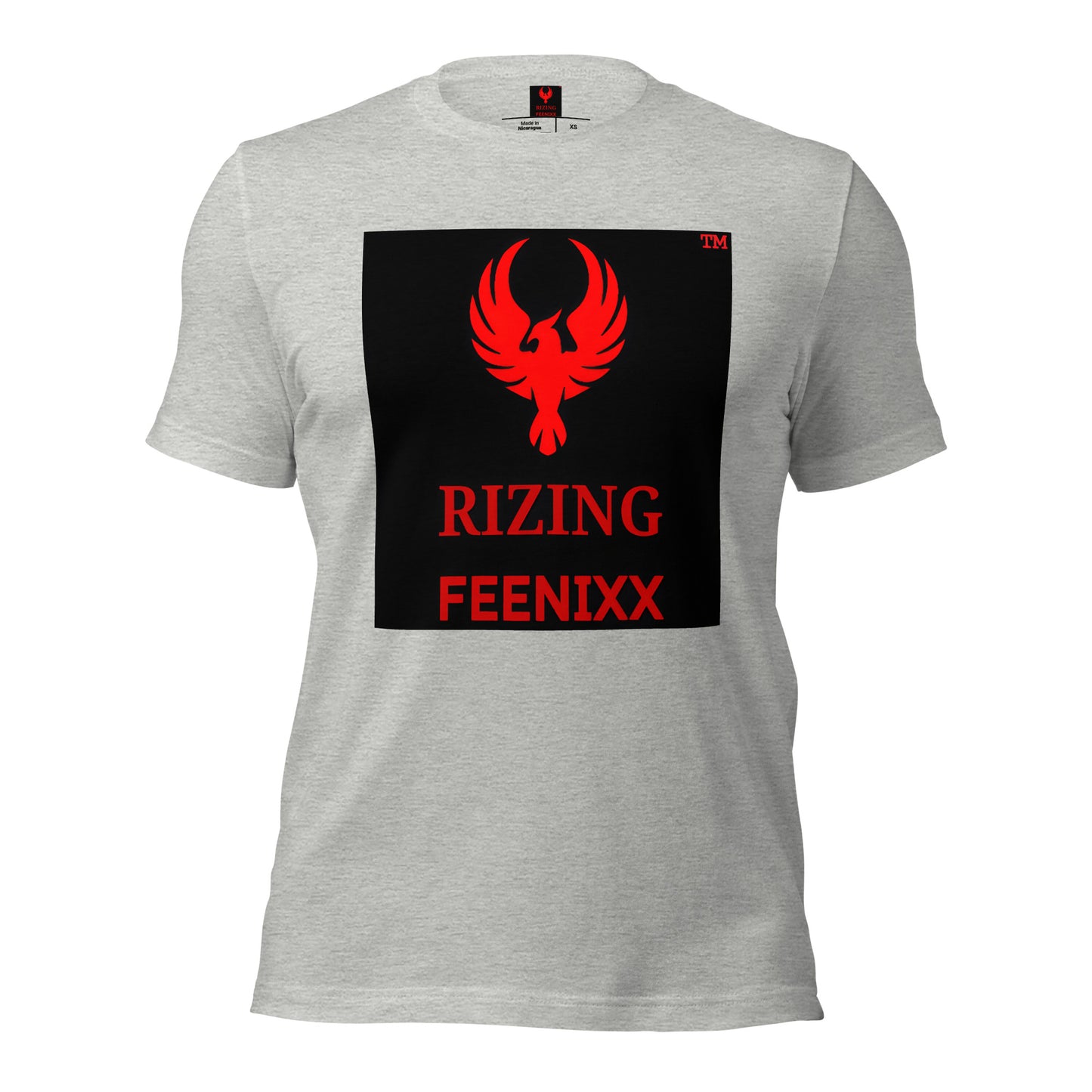 RIZING FEENIXX™ PREMIUM T-SHIRT PRINTED DESIGN IN MULTIPLE COLORS FRONT AND BACK