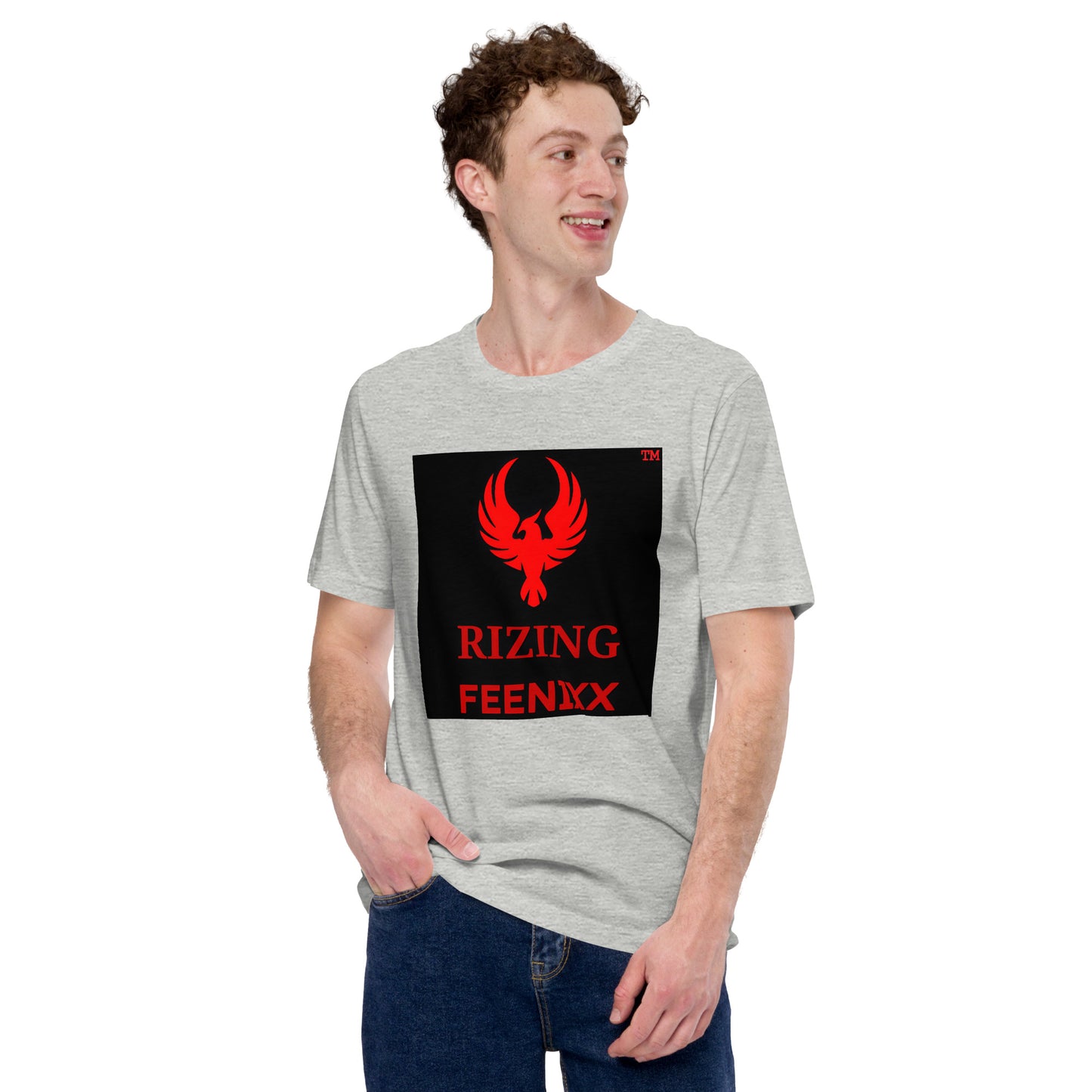 RIZING FEENIXX™ PREMIUM T-SHIRT PRINTED DESIGN IN MULTIPLE COLORS FRONT AND BACK