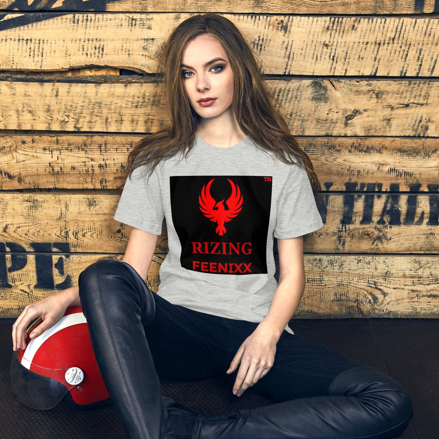 RIZING FEENIXX™ PREMIUM T-SHIRT PRINTED DESIGN IN MULTIPLE COLORS FRONT AND BACK