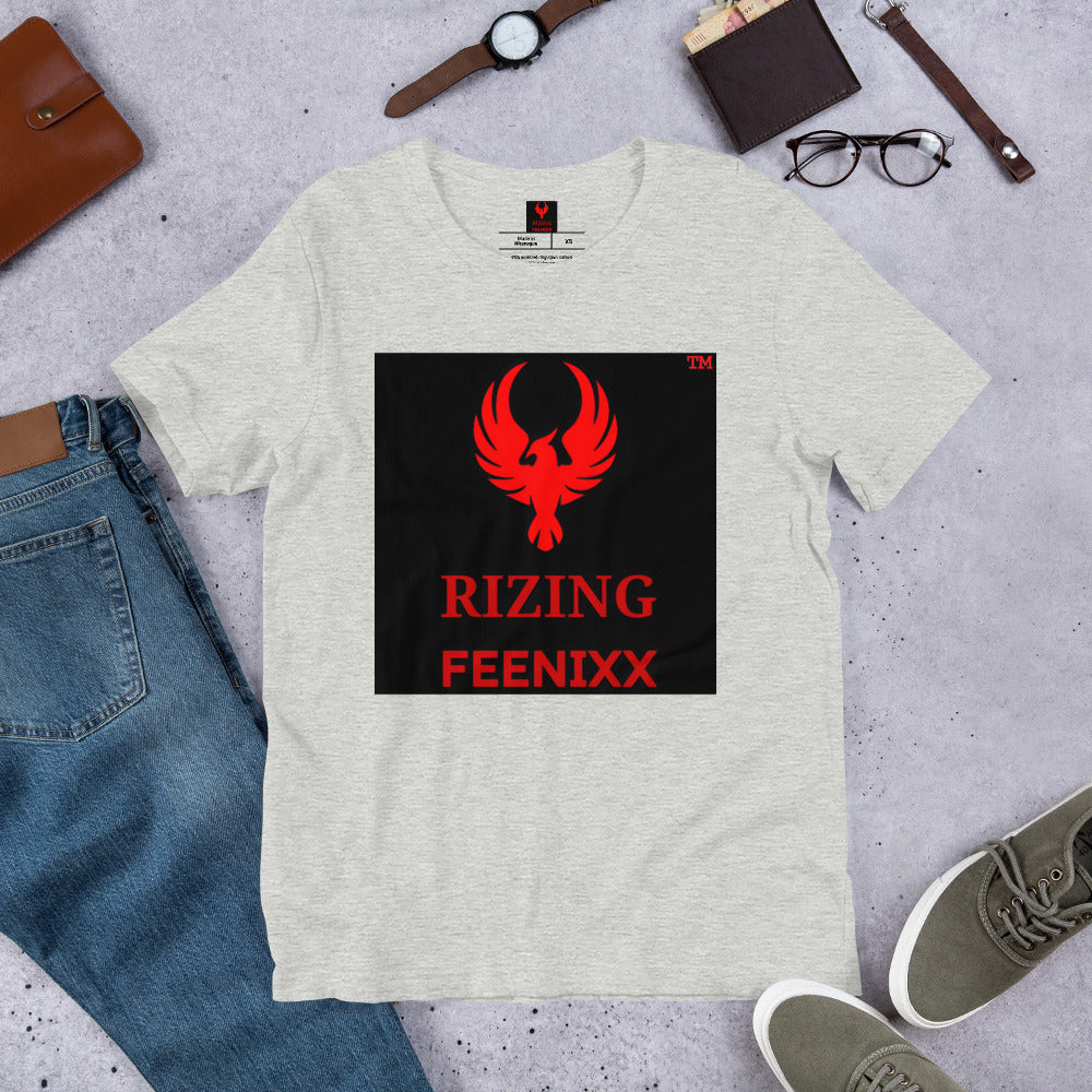 RIZING FEENIXX™ PREMIUM T-SHIRT PRINTED DESIGN IN MULTIPLE COLORS FRONT AND BACK