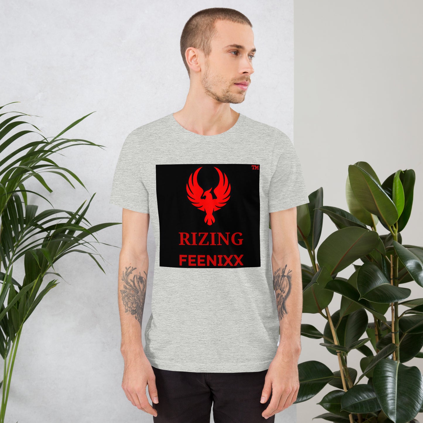 RIZING FEENIXX™ PREMIUM T-SHIRT PRINTED DESIGN IN MULTIPLE COLORS FRONT AND BACK
