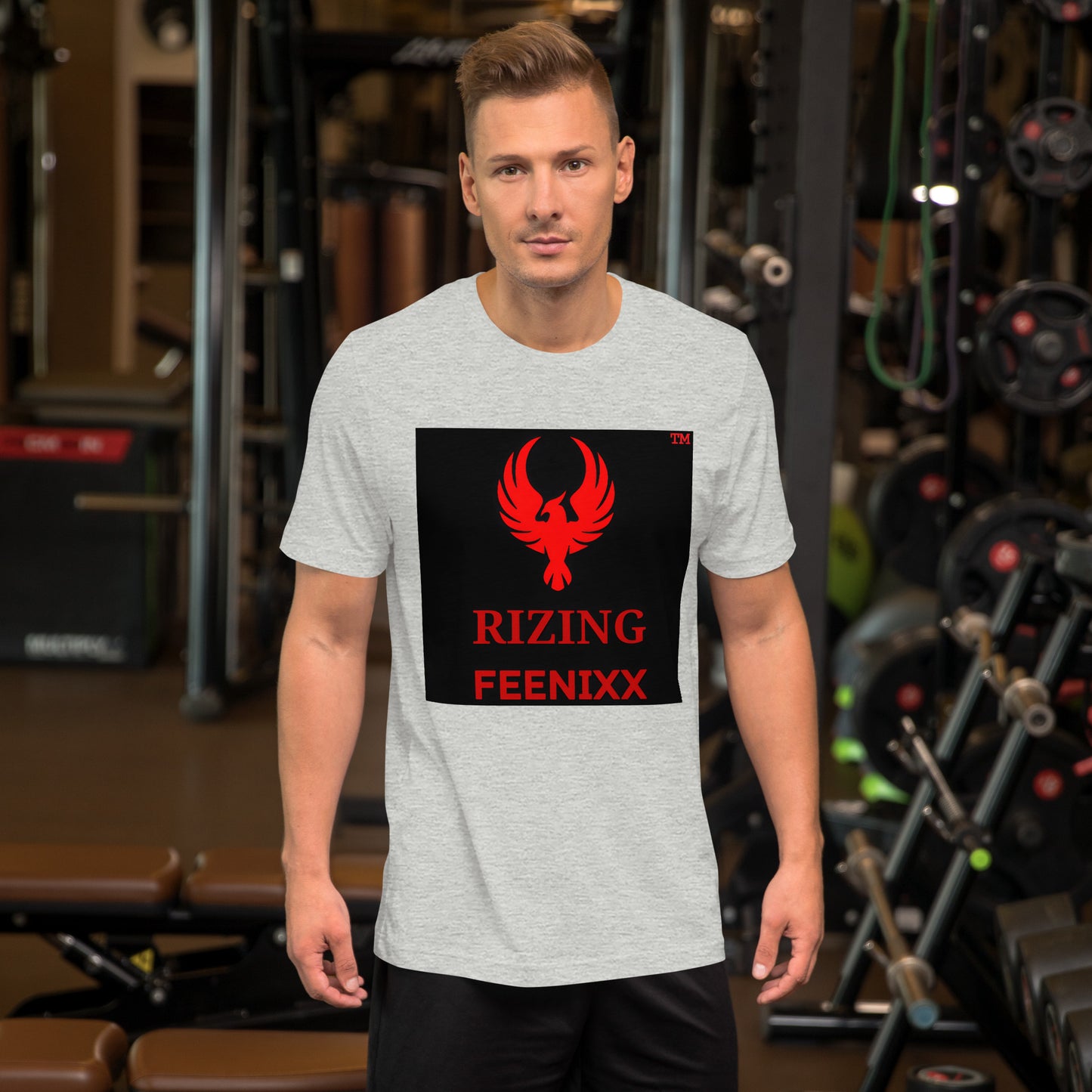 RIZING FEENIXX™ PREMIUM T-SHIRT PRINTED DESIGN IN MULTIPLE COLORS FRONT AND BACK