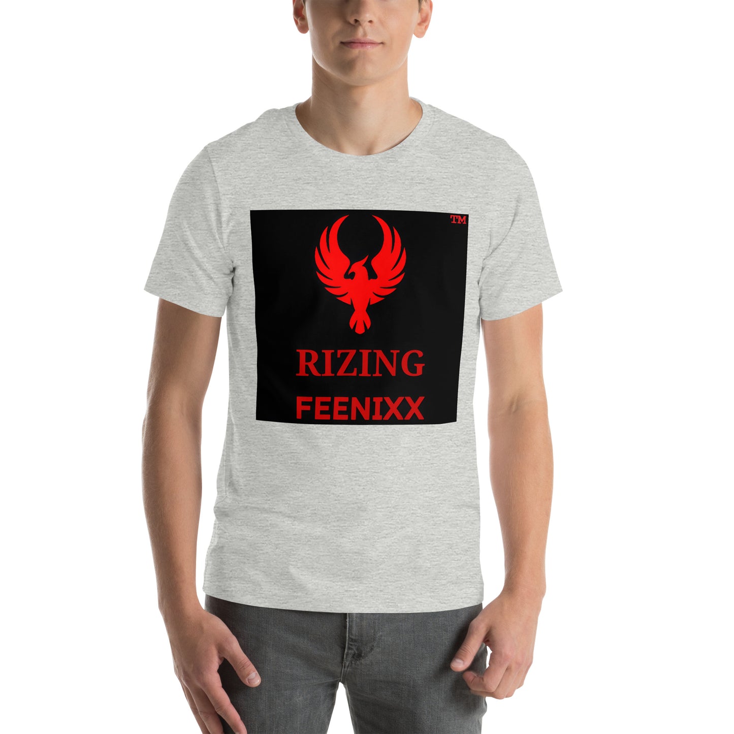 RIZING FEENIXX™ PREMIUM T-SHIRT PRINTED DESIGN IN MULTIPLE COLORS FRONT AND BACK
