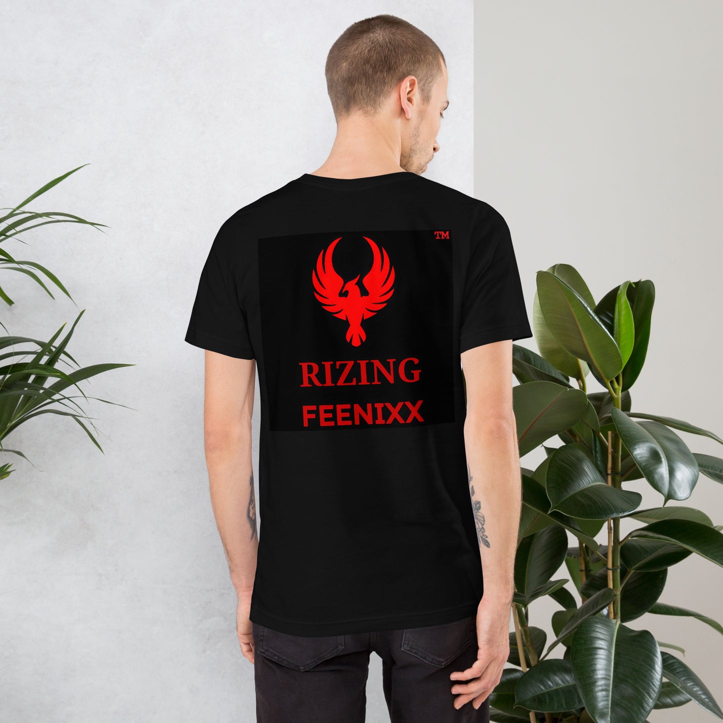 RIZING FEENIXX™ PREMIUM T-SHIRT PRINTED DESIGN IN MULTIPLE COLORS FRONT AND BACK