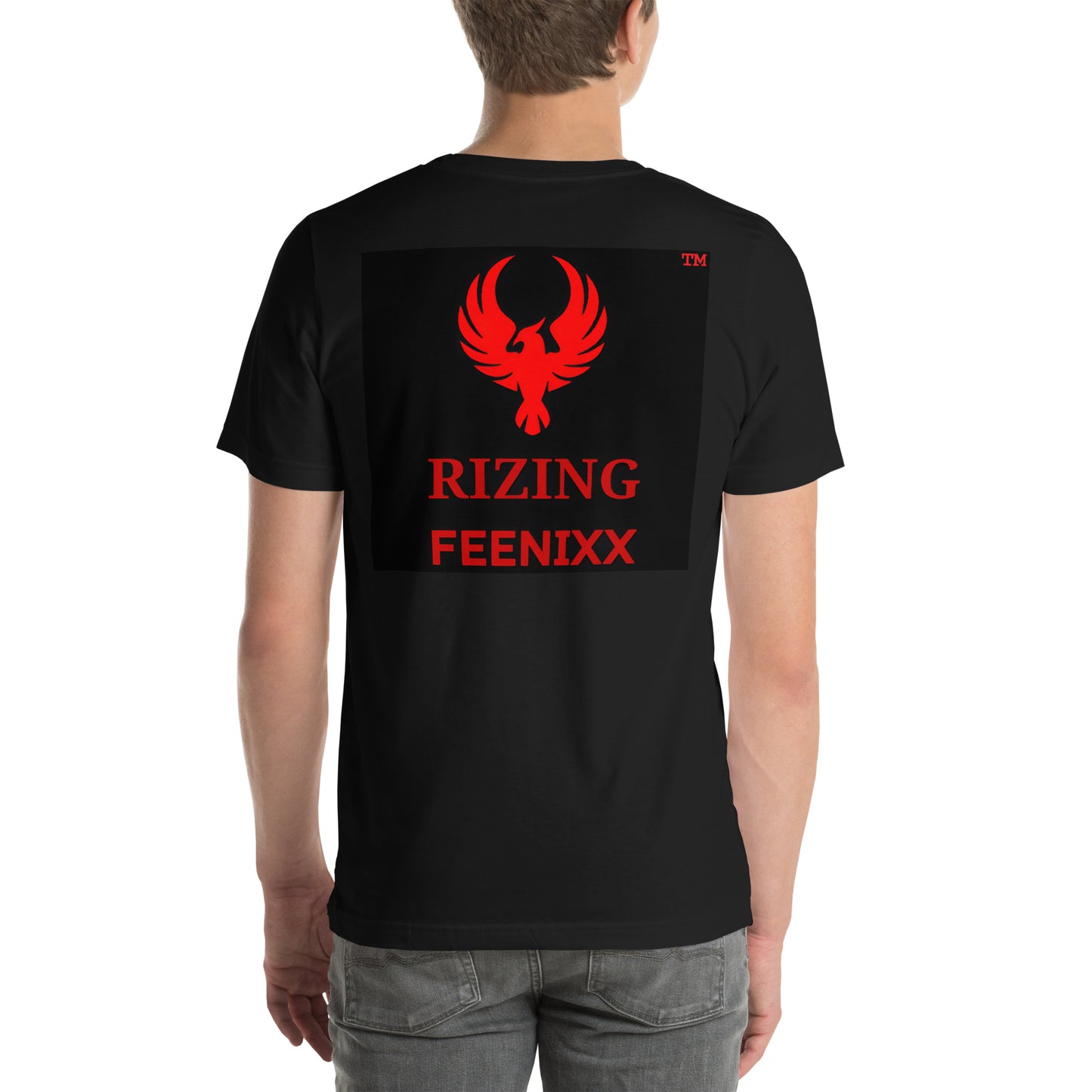 RIZING FEENIXX™ PREMIUM T-SHIRT PRINTED DESIGN IN MULTIPLE COLORS FRONT AND BACK
