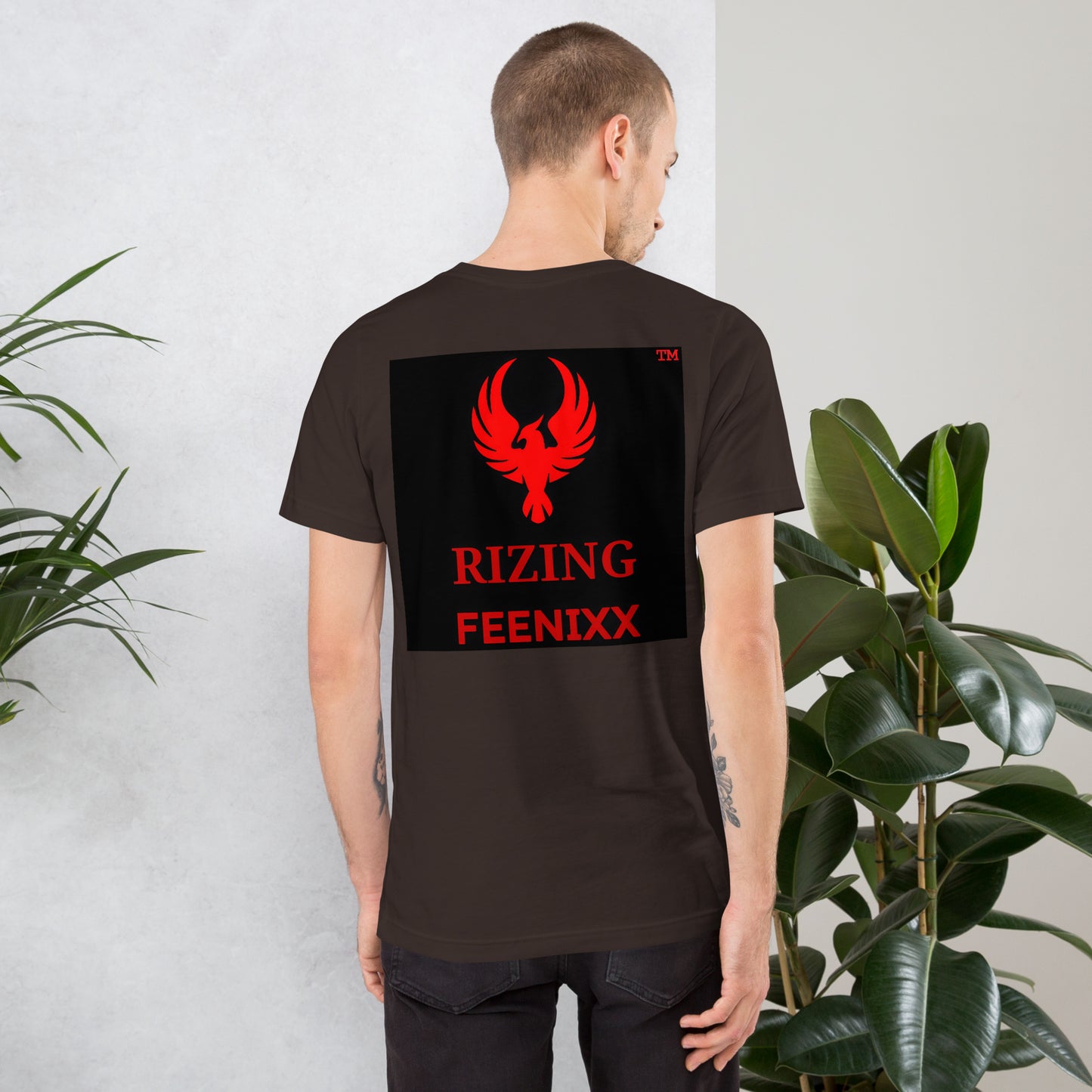 RIZING FEENIXX™ PREMIUM T-SHIRT PRINTED DESIGN IN MULTIPLE COLORS FRONT AND BACK