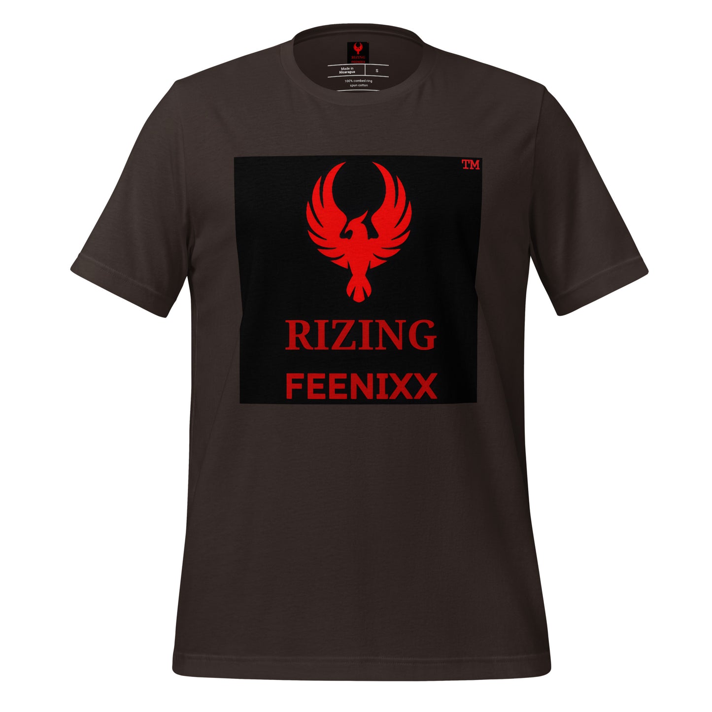 RIZING FEENIXX™ PREMIUM T-SHIRT PRINTED DESIGN IN MULTIPLE COLORS FRONT AND BACK
