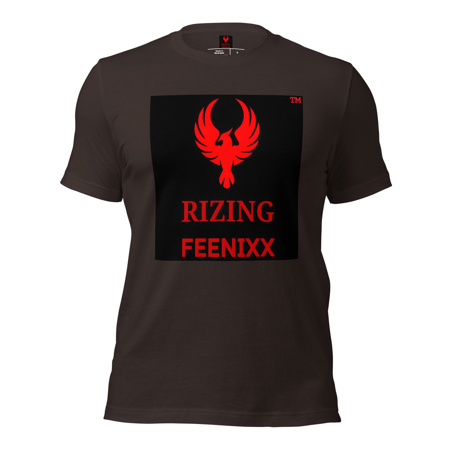 RIZING FEENIXX™ PREMIUM T-SHIRT PRINTED DESIGN IN MULTIPLE COLORS FRONT AND BACK