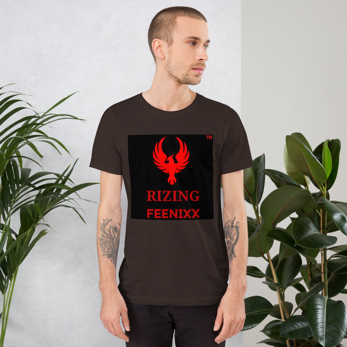 RIZING FEENIXX™ PREMIUM T-SHIRT PRINTED DESIGN IN MULTIPLE COLORS FRONT AND BACK