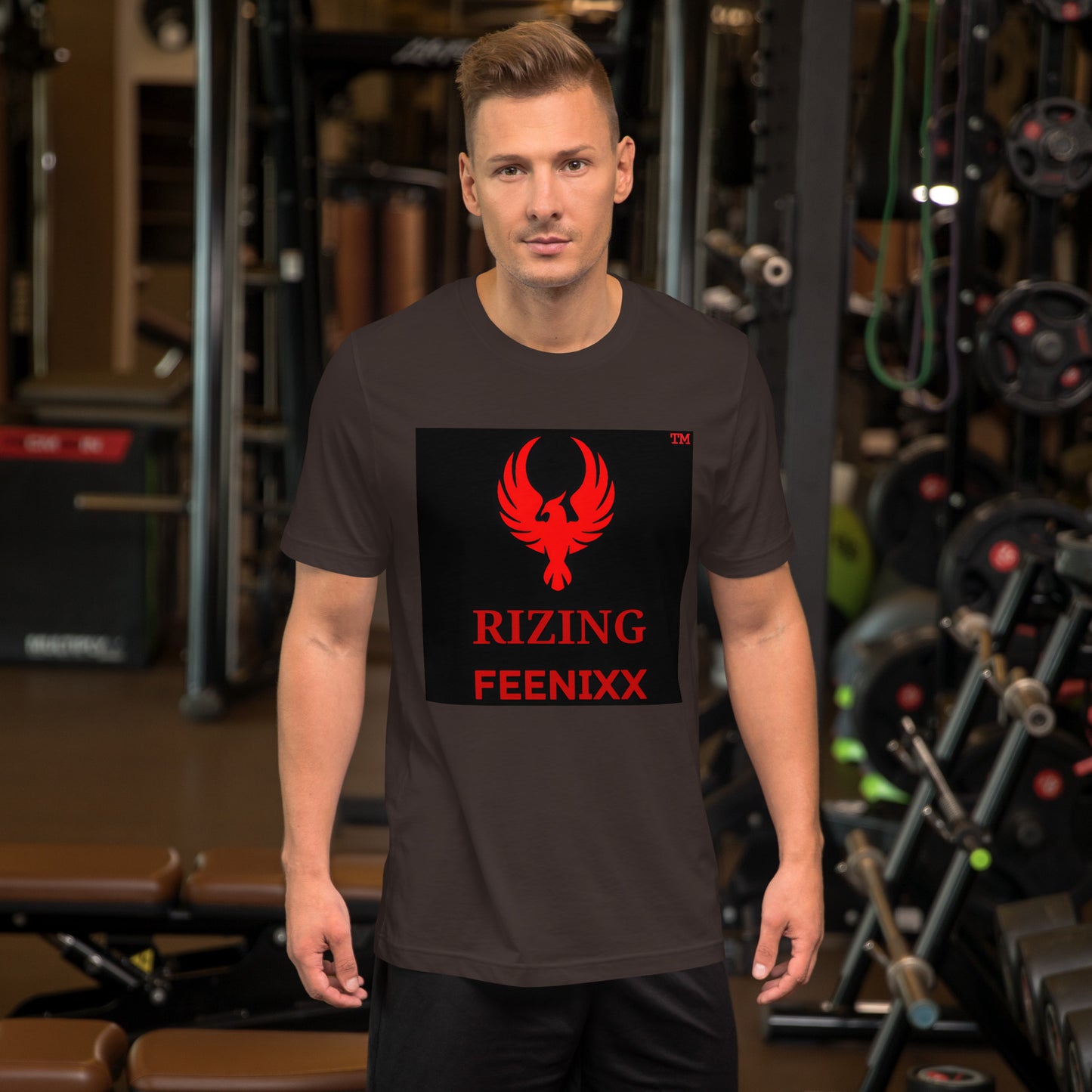 RIZING FEENIXX™ PREMIUM T-SHIRT PRINTED DESIGN IN MULTIPLE COLORS FRONT AND BACK