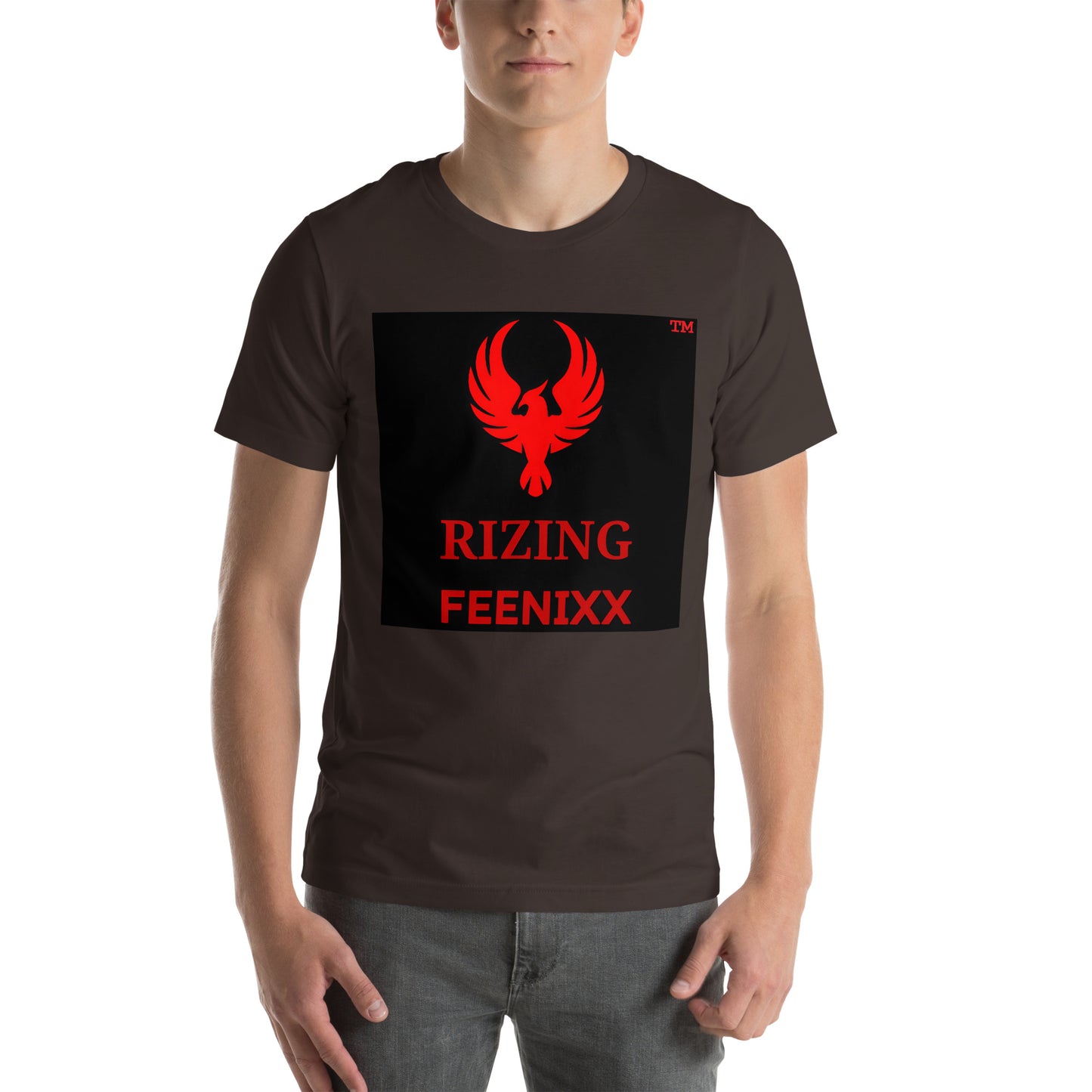 RIZING FEENIXX™ PREMIUM T-SHIRT PRINTED DESIGN IN MULTIPLE COLORS FRONT AND BACK