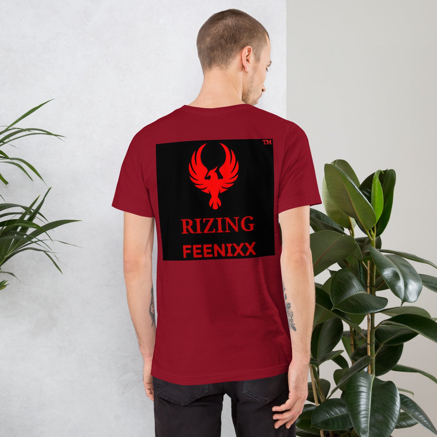 RIZING FEENIXX™ PREMIUM T-SHIRT PRINTED DESIGN IN MULTIPLE COLORS FRONT AND BACK