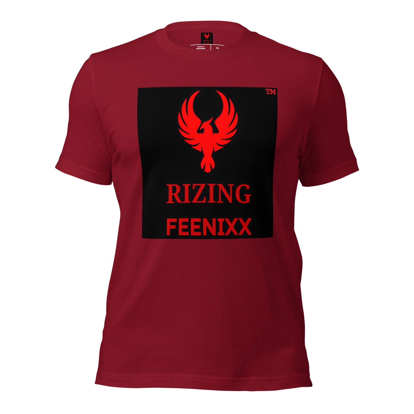 RIZING FEENIXX™ PREMIUM T-SHIRT PRINTED DESIGN IN MULTIPLE COLORS FRONT AND BACK