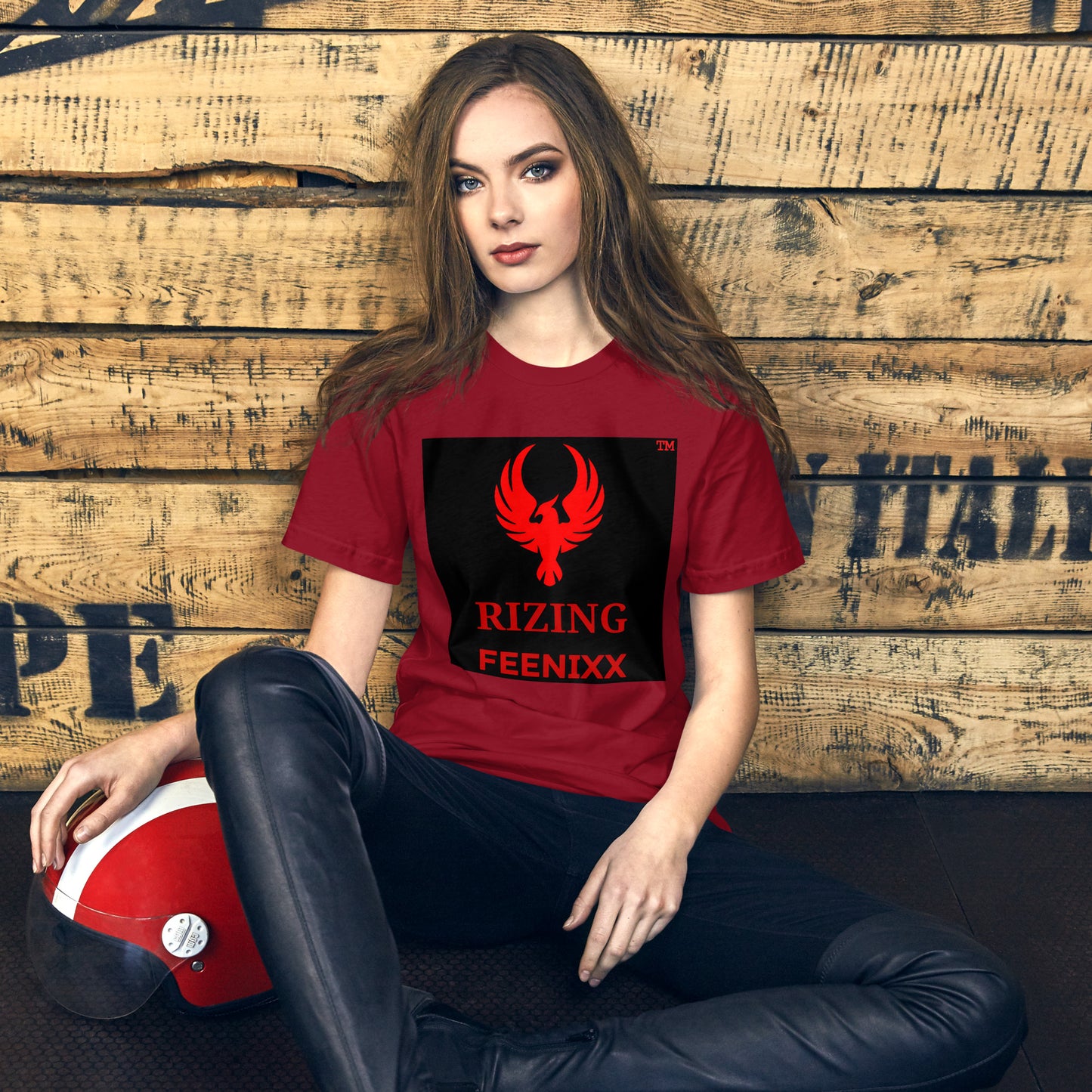 RIZING FEENIXX™ PREMIUM T-SHIRT PRINTED DESIGN IN MULTIPLE COLORS FRONT AND BACK