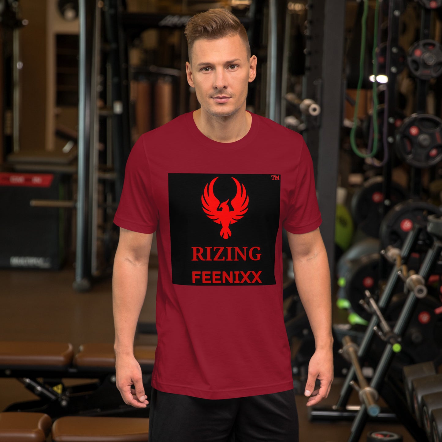 RIZING FEENIXX™ PREMIUM T-SHIRT PRINTED DESIGN IN MULTIPLE COLORS FRONT AND BACK
