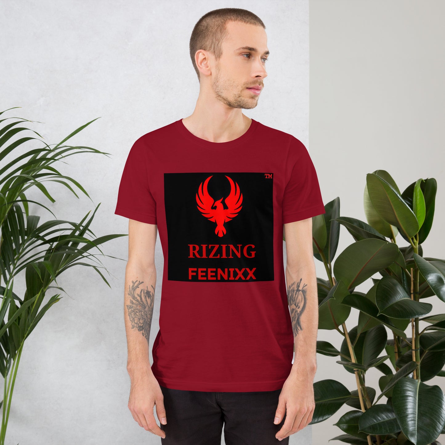 RIZING FEENIXX™ PREMIUM T-SHIRT PRINTED DESIGN IN MULTIPLE COLORS FRONT AND BACK