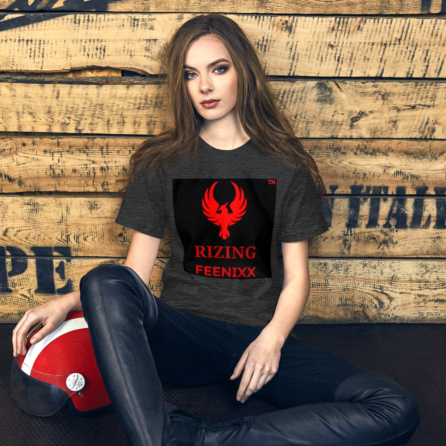 RIZING FEENIXX™ PREMIUM T-SHIRT PRINTED DESIGN IN MULTIPLE COLORS FRONT AND BACK