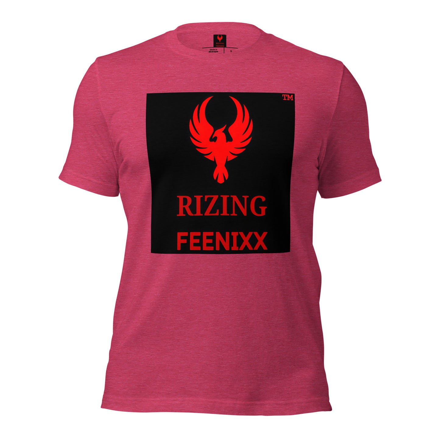 RIZING FEENIXX™ PREMIUM T-SHIRT PRINTED DESIGN IN MULTIPLE COLORS FRONT AND BACK