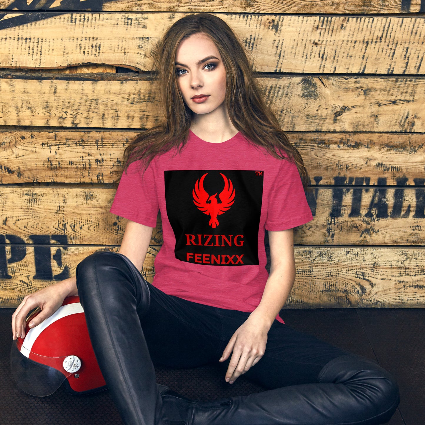RIZING FEENIXX™ PREMIUM T-SHIRT PRINTED DESIGN IN MULTIPLE COLORS FRONT AND BACK
