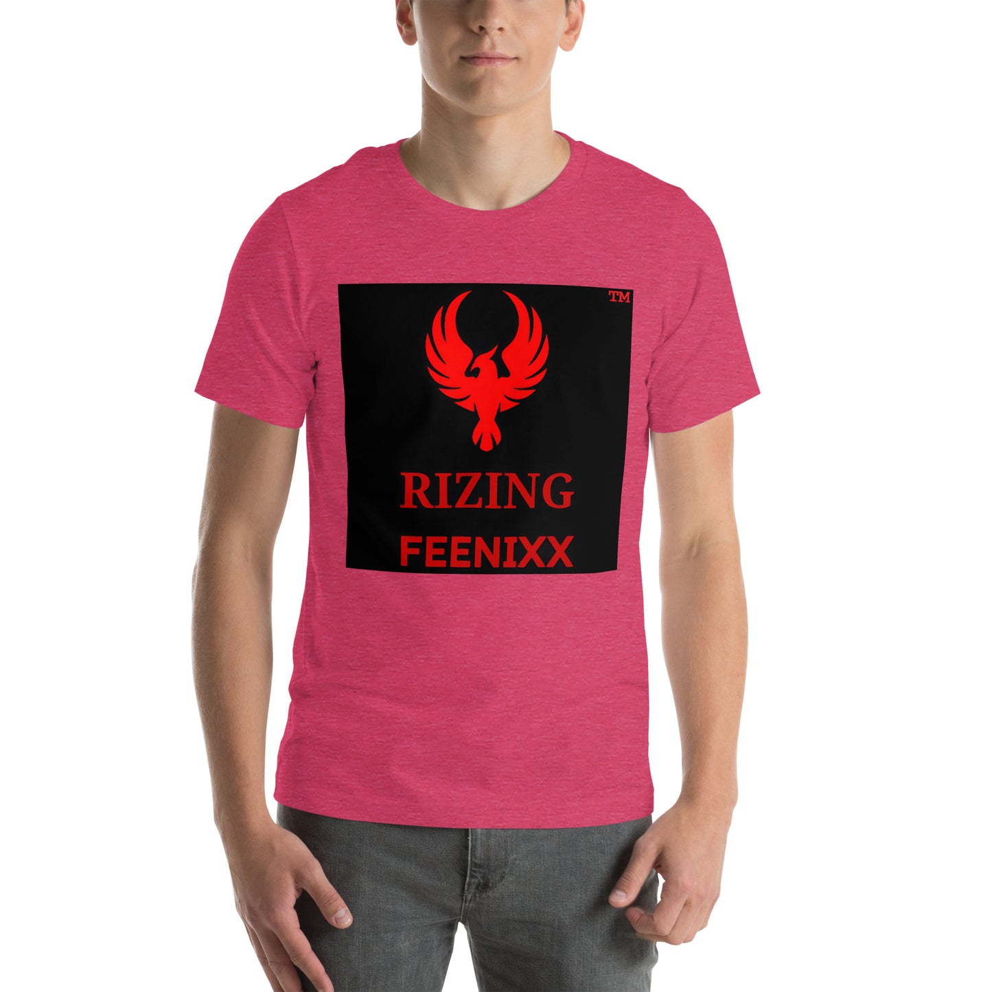 RIZING FEENIXX™ PREMIUM T-SHIRT PRINTED DESIGN IN MULTIPLE COLORS FRONT AND BACK