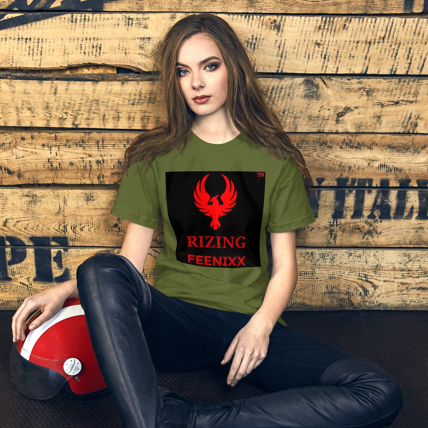RIZING FEENIXX™ PREMIUM T-SHIRT PRINTED DESIGN IN MULTIPLE COLORS FRONT AND BACK
