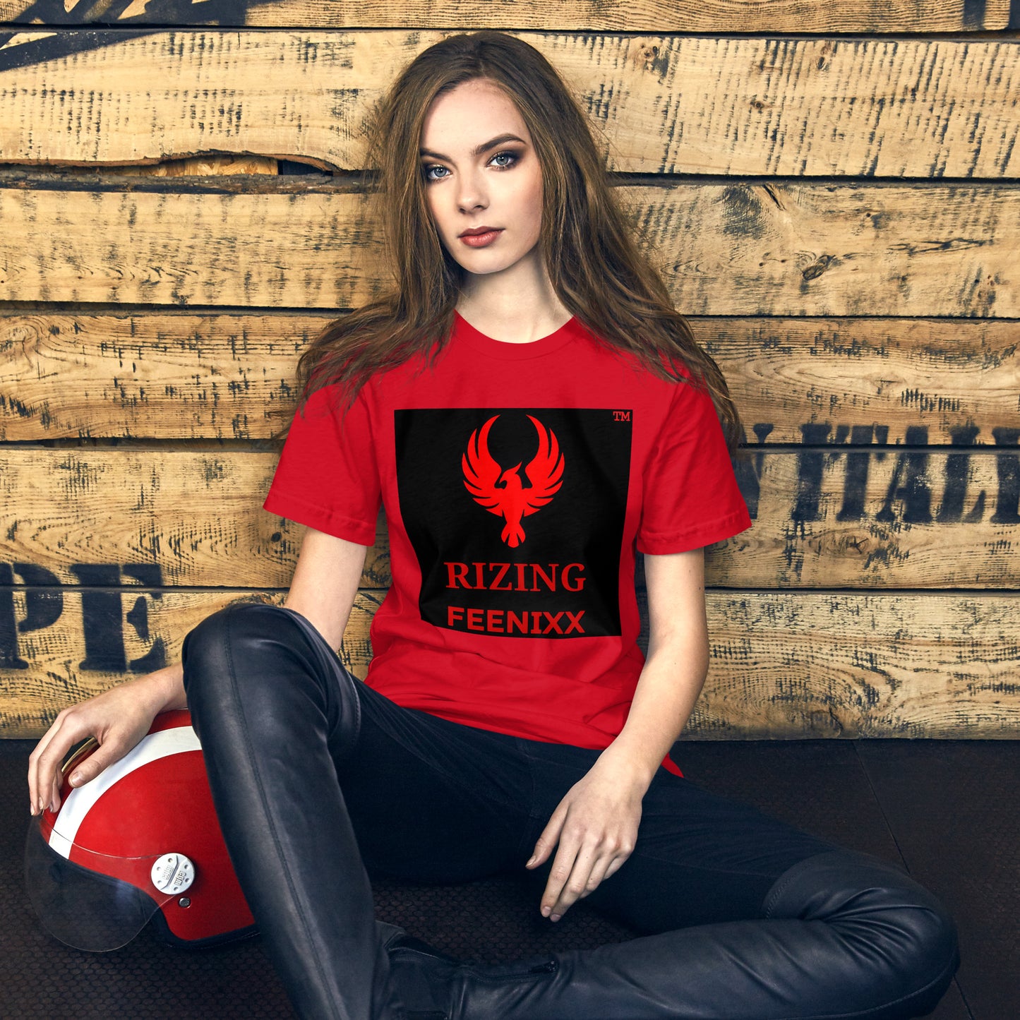 RIZING FEENIXX™ PREMIUM T-SHIRT PRINTED DESIGN IN MULTIPLE COLORS FRONT AND BACK