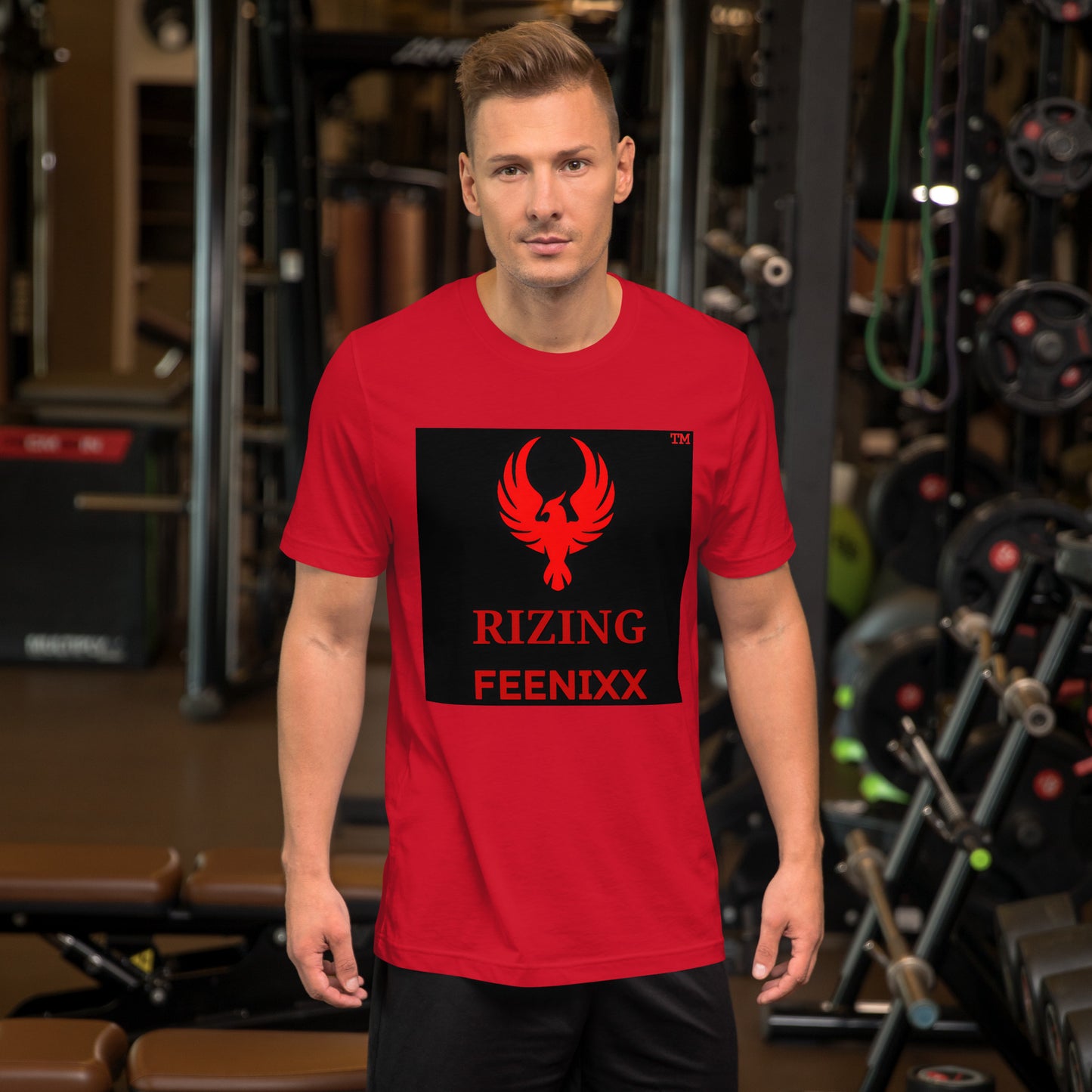 RIZING FEENIXX™ PREMIUM T-SHIRT PRINTED DESIGN IN MULTIPLE COLORS FRONT AND BACK