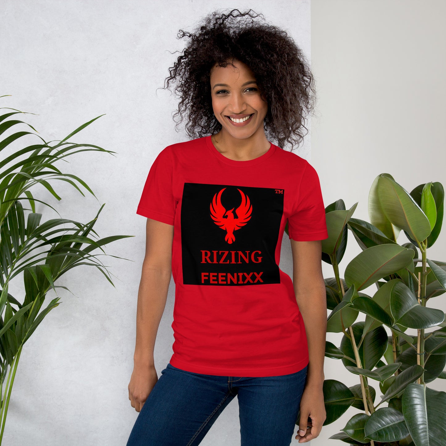 RIZING FEENIXX™ PREMIUM T-SHIRT PRINTED DESIGN IN MULTIPLE COLORS FRONT AND BACK