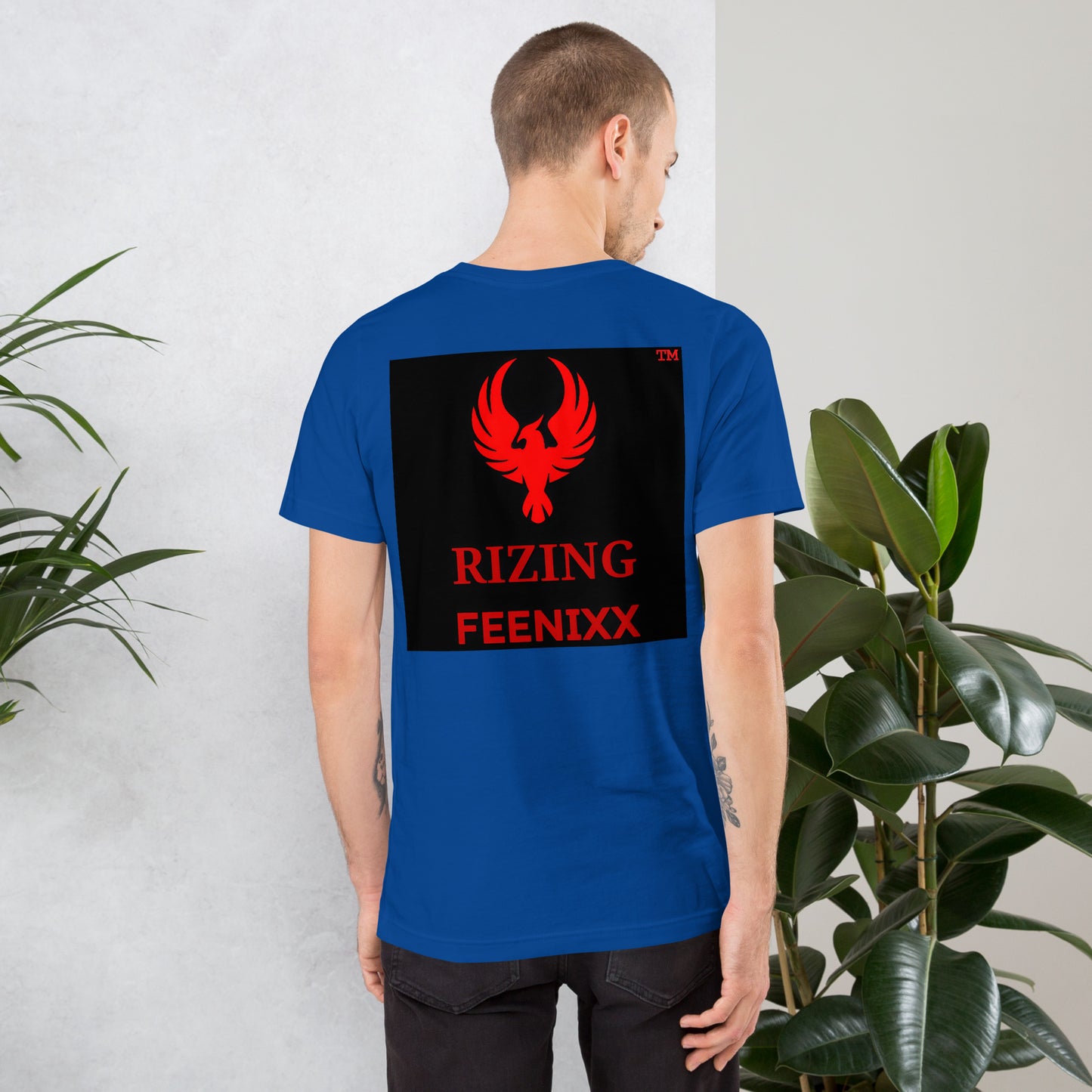 RIZING FEENIXX™ PREMIUM T-SHIRT PRINTED DESIGN IN MULTIPLE COLORS FRONT AND BACK