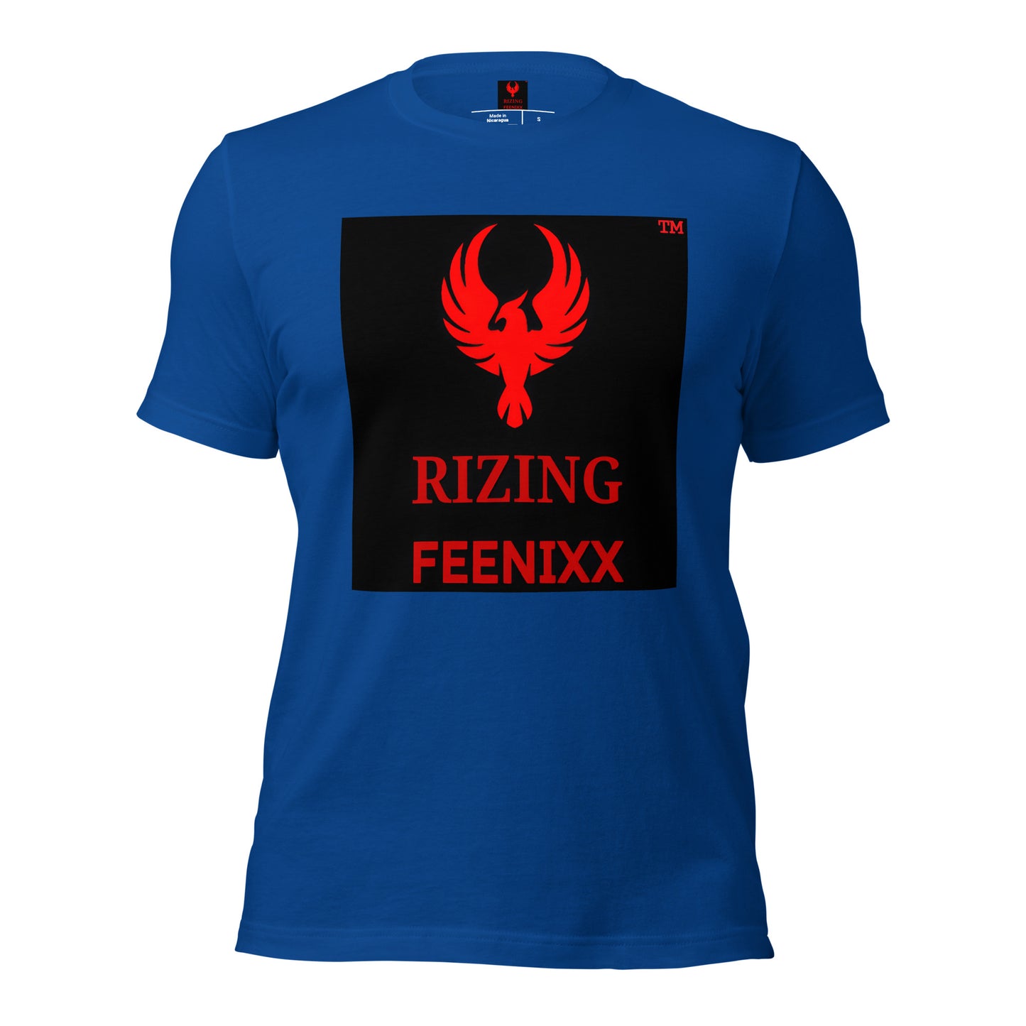 RIZING FEENIXX™ PREMIUM T-SHIRT PRINTED DESIGN IN MULTIPLE COLORS FRONT AND BACK