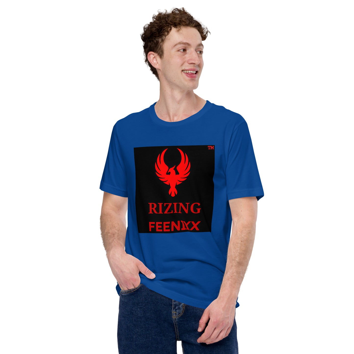 RIZING FEENIXX™ PREMIUM T-SHIRT PRINTED DESIGN IN MULTIPLE COLORS FRONT AND BACK