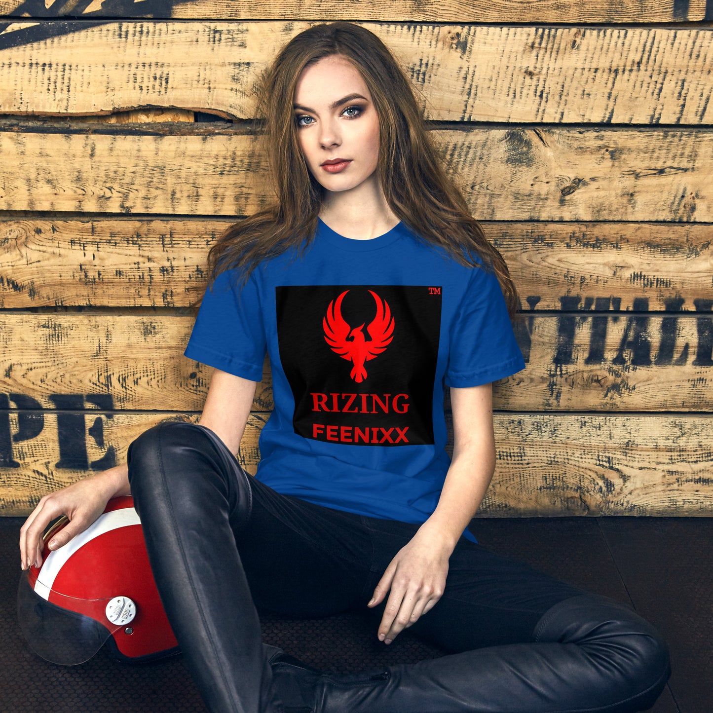 RIZING FEENIXX™ PREMIUM T-SHIRT PRINTED DESIGN IN MULTIPLE COLORS FRONT AND BACK