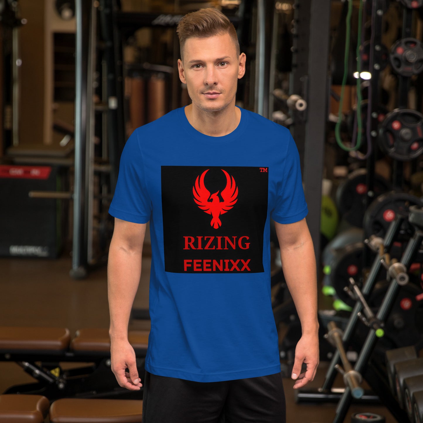 RIZING FEENIXX™ PREMIUM T-SHIRT PRINTED DESIGN IN MULTIPLE COLORS FRONT AND BACK