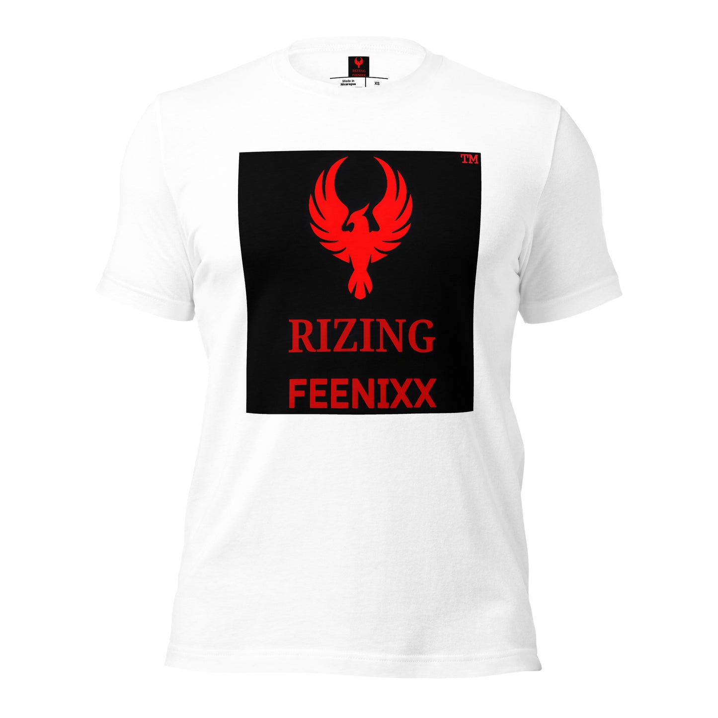 RIZING FEENIXX™ PREMIUM T-SHIRT PRINTED DESIGN IN MULTIPLE COLORS FRONT AND BACK