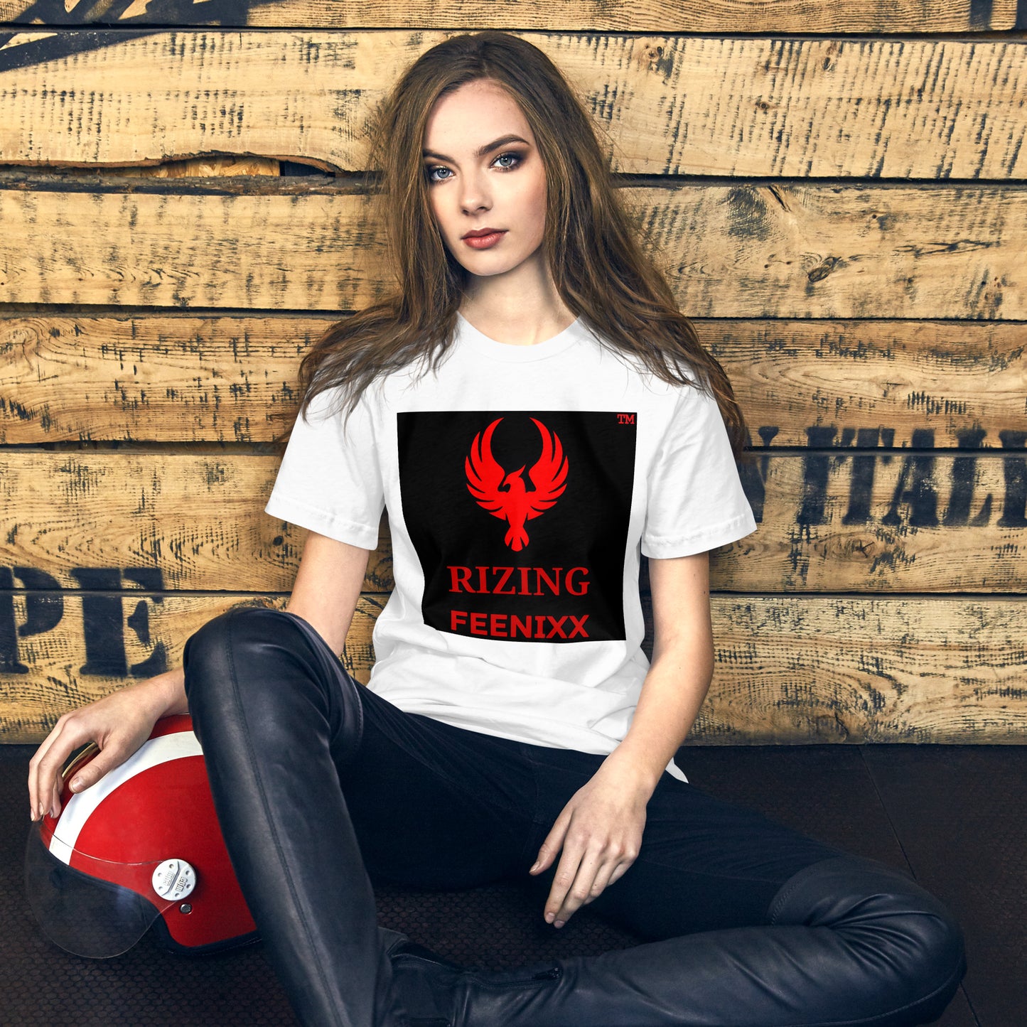RIZING FEENIXX™ PREMIUM T-SHIRT PRINTED DESIGN IN MULTIPLE COLORS FRONT AND BACK