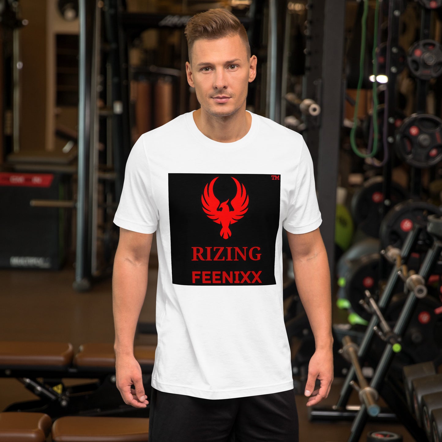 RIZING FEENIXX™ PREMIUM T-SHIRT PRINTED DESIGN IN MULTIPLE COLORS FRONT AND BACK